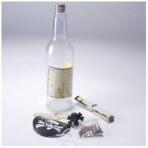 a bottle of alcohol and some objects