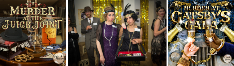 Night of Mystery | Murder Mystery Party Ideas Roaring Twenties and Speakeasy Parties