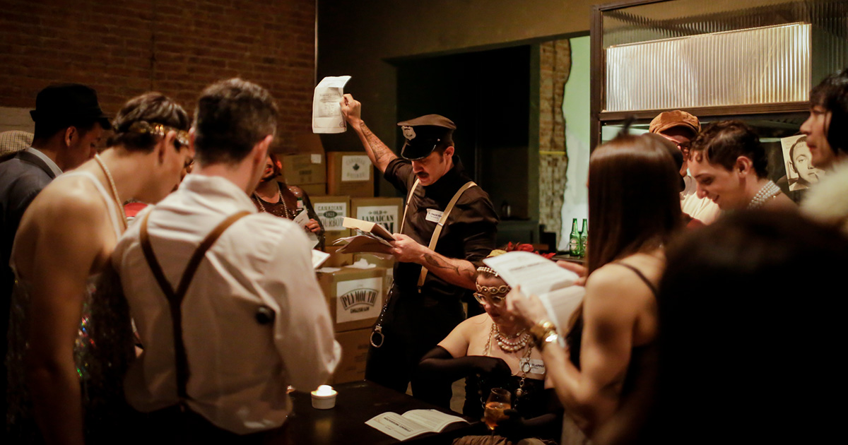 Guest for Logo Square for A Deadly Vintage Murder Mystery Party Game