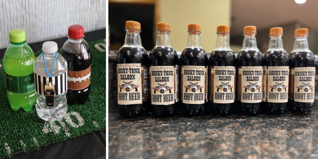 Night of Mystery | Murder Mystery Cocktails to Die For Themed party drink bottles and decorations
