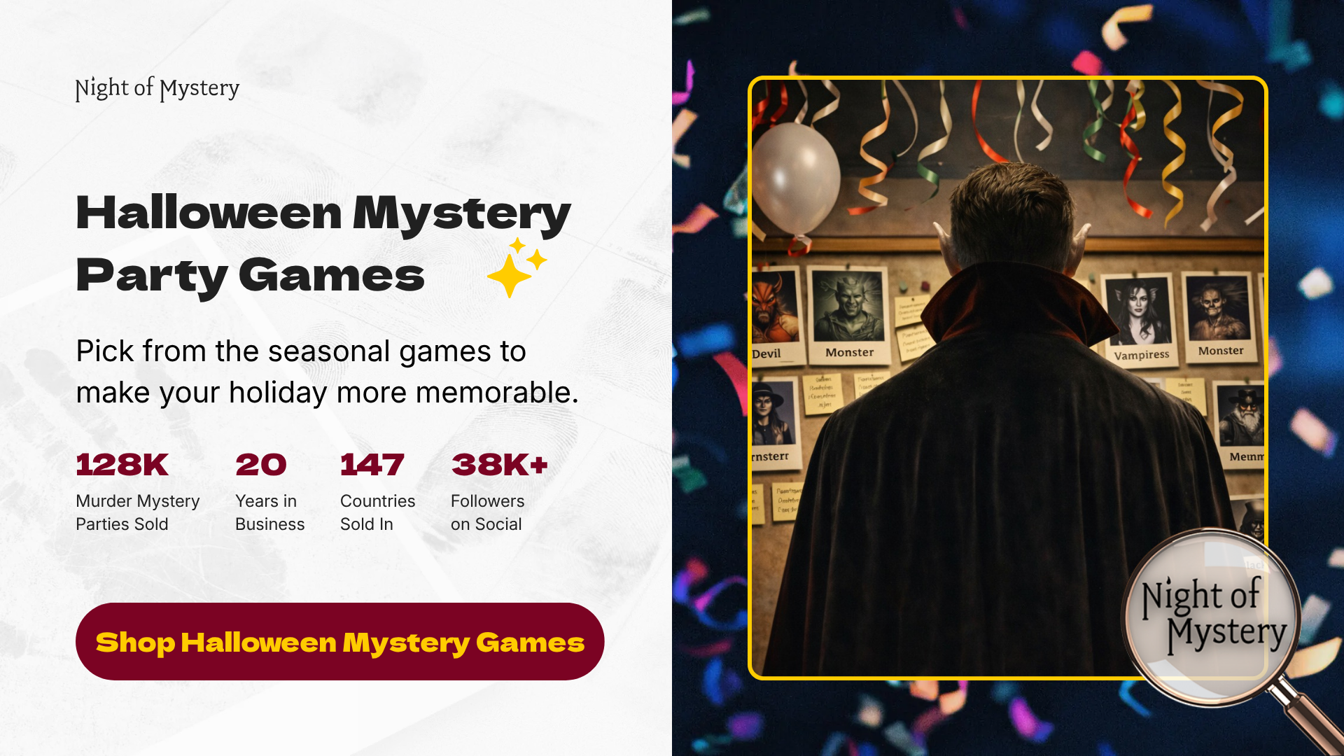 Night of Mystery | Halloween Office Party Ideas Shop Halloween Murder Mystery Parties