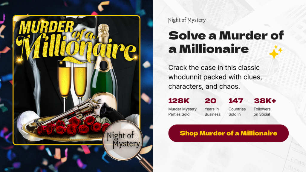 Night of Mystery | Murder Mystery Team Building: Engage Your Team with Intrigue and Fun Murder of a Millionaire