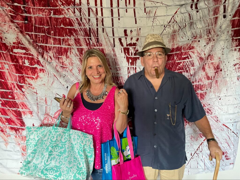 Day 6: DIY Bloody Evidence Photo Booth Backdrop