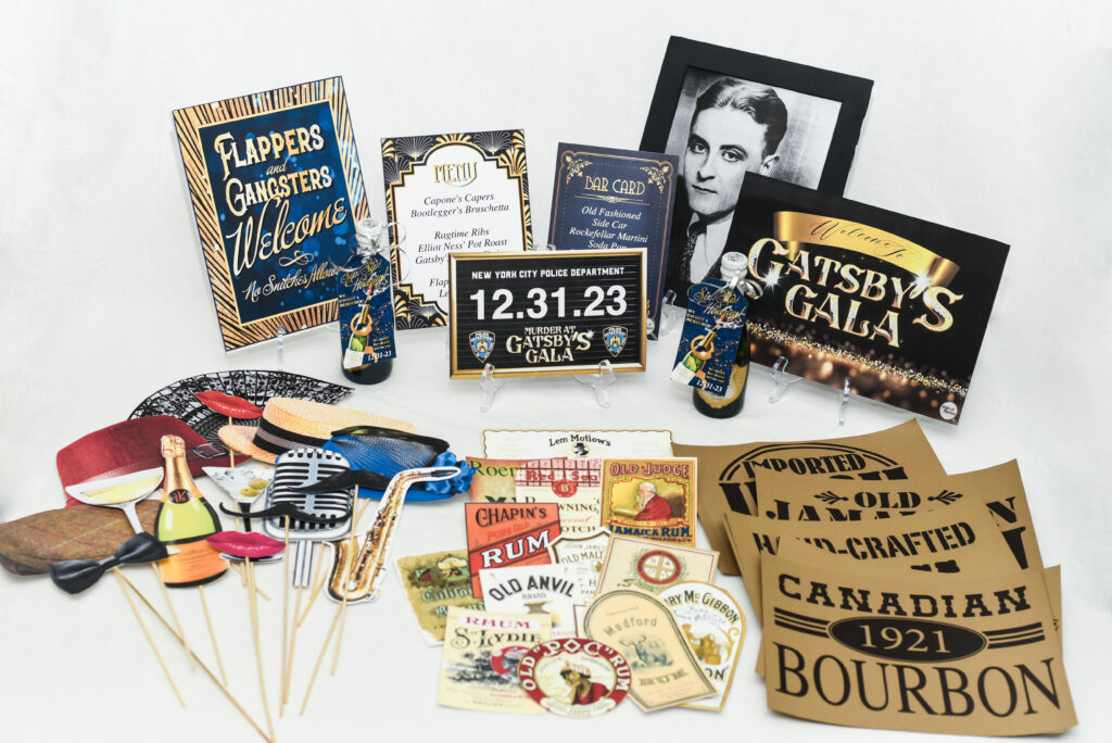 Printable character packets and clues for a New Year’s Eve mystery party game