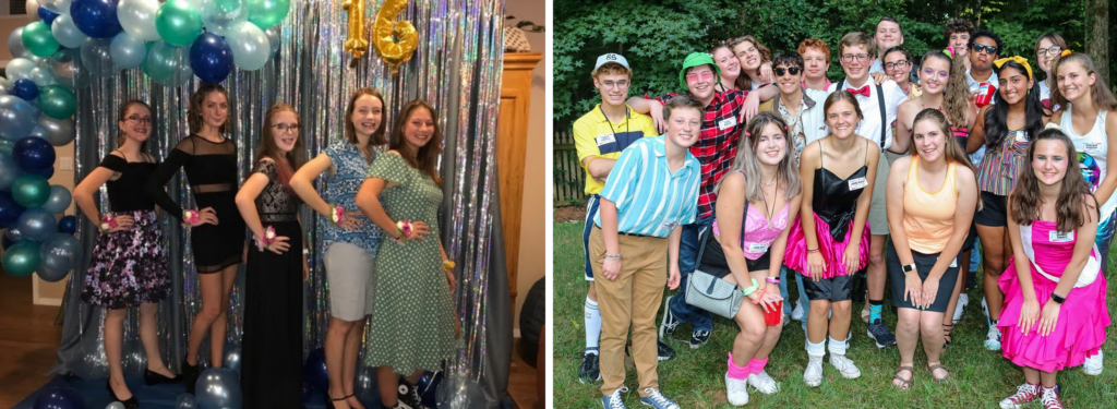 Night of Mystery | Teen & Tween Mystery Party Games: A Birthday Party Idea They’ll Actually Love People celebrating a 16th birthday party and a retro-themed group event