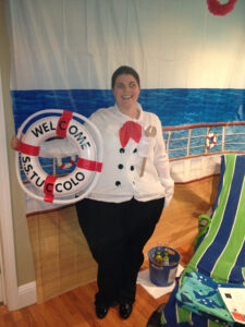 Cruising for Murder party greeter