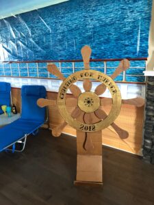 Ships Wheel for a Cruising For Murder party