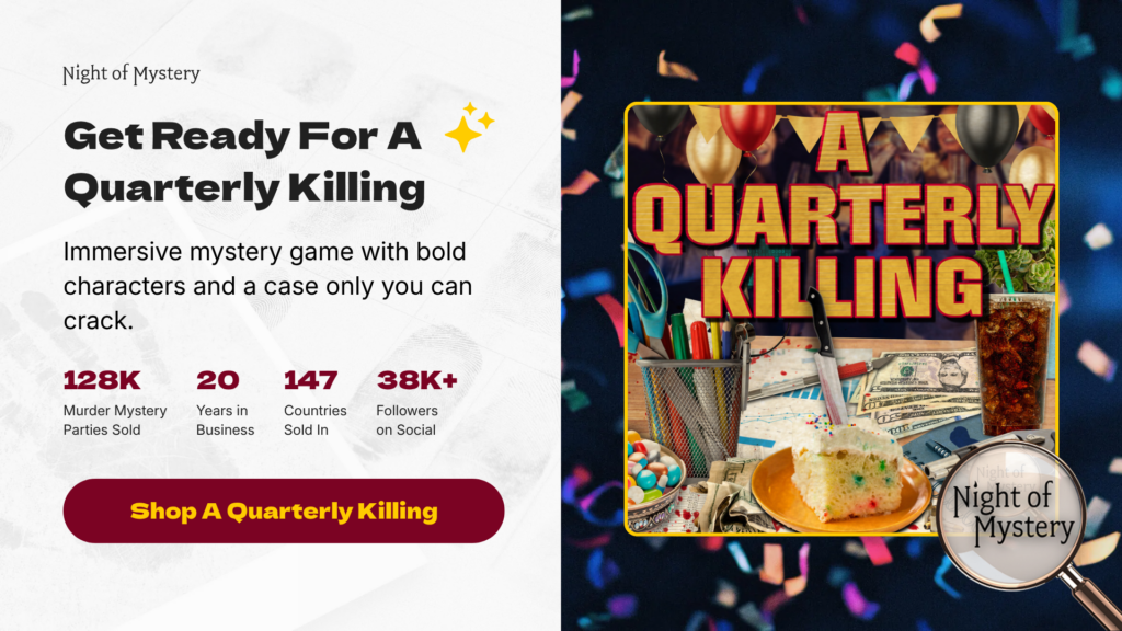 Night of Mystery | Team Building Activities for Work: 25 Ideas Employees Will Enjoy Learn Team Building Activities For Work With A Fun Quarterly Killing Mystery Experience