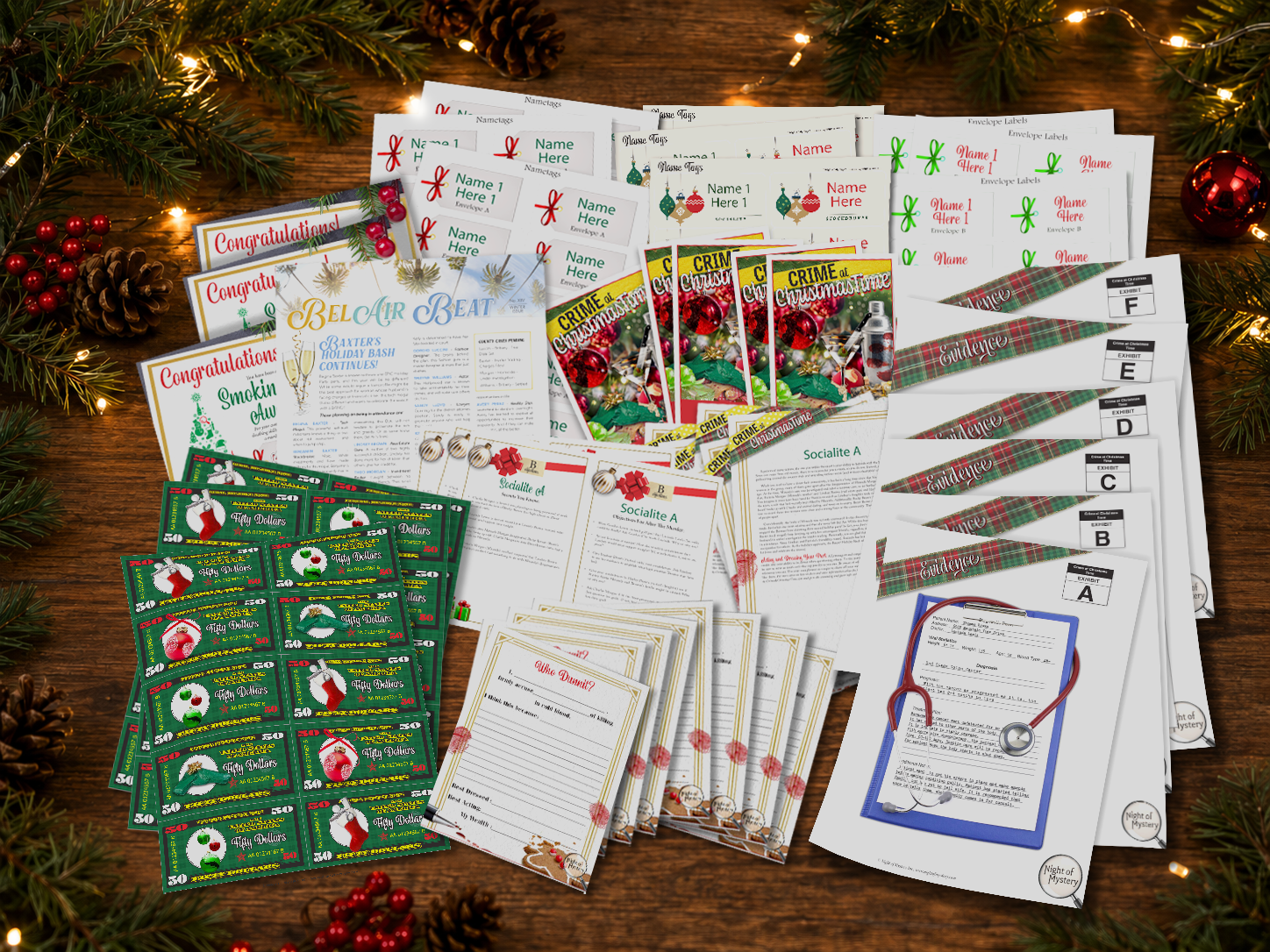 Crime at Christmastime Murder Mystery Party Game - Image 5