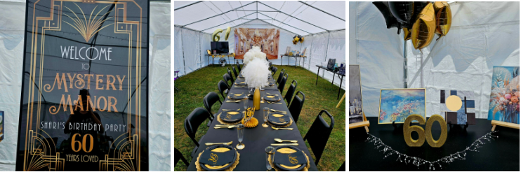 Night of Mystery | 60th Birthday Party Ideas That Make The Diamond Decade Unforgettable Elegant 60th Birthday Party Ideas for a Sophisticated Celebration