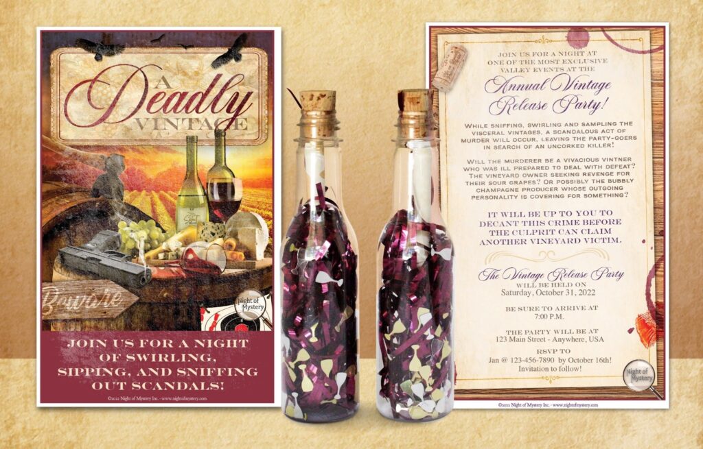 Night of Mystery | Anniversary Party Ideas That Make Them Fall In Love All Over Again How to Make Murder Mystery Dinner Invitations