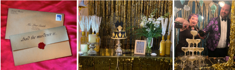 Night of Mystery | 50th Birthday Party Ideas: Make The Big Five-O A Murder Mystery Night Planning the Perfect Murder Mystery Celebration With Decorations, Costumes, and Invitations
