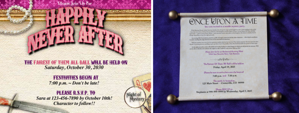 Night of Mystery | Book Club Party Ideas For Your Next Whodunit Pick Match the Invitations to the Mystery