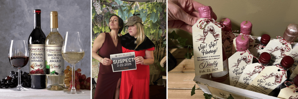 Night of Mystery | Wine Tasting Party Ideas Who Dunnit sheets