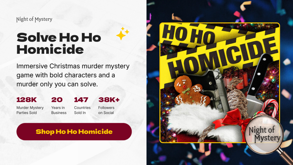 Night of Mystery | Adult Christmas Party Ideas That Turn Your Holiday Gathering Into A Whodunit Ho Ho Homicide